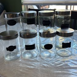 Tall And Short Glass Jars For Food Storage