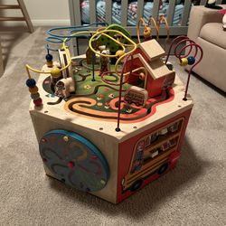 Wooden Activity Cube