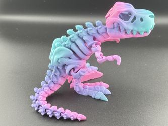 3D Printed Flexible T-Rex Dinosaur | Wiggly Articulated Toy