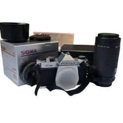 Pentax K1000 SE 35mm SLR Film Camera Sigma 70-210mm Lens Tested Working READ