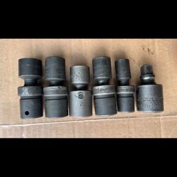 1/2” drive Snap-On, MAC, S&K, impact socket & universal set