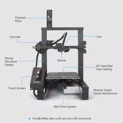 Longer LK4 Pro 3D Printer DIY Kit Open Source 4.3” Touch Screen 220x220x250mm