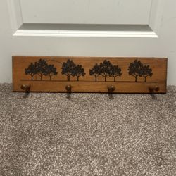 Four Peg Wood Rack