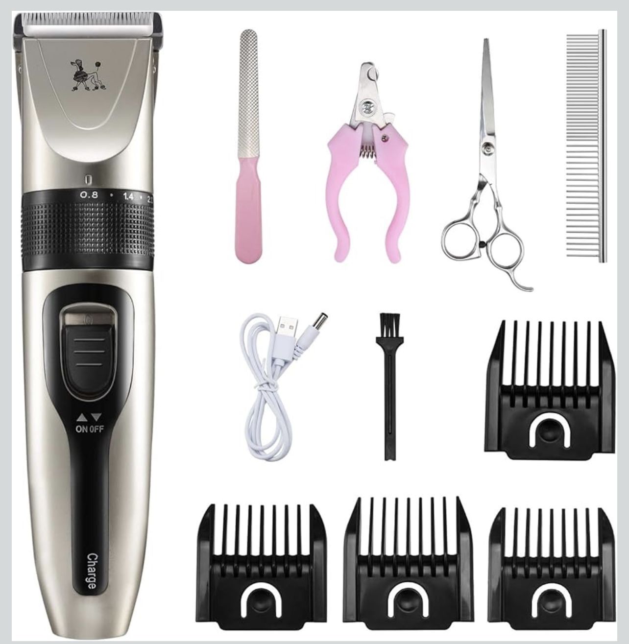 Pet Grooming Clippers Professional Dog & Cat Hair Clippers Pet Grooming Kit