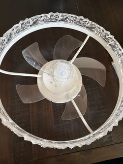 Modern Ceiling Fan with Crystal Ring