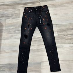 Black Purple Jeans, Brand New, Size 32, 