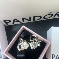 Pandora Bracelet And 3 Charms 