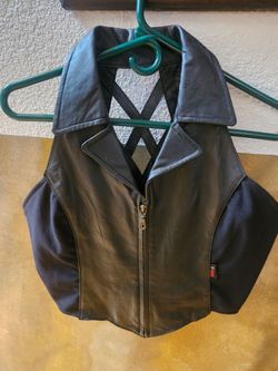 Arlen Ness Women's Bikerwear Leather Halter Top L