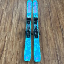 K2 Reckoner Skis w/ Squire Marker Bindings 149cm Free Salomon Ski Boots And K2 Ski Poles