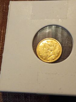 1851 $ 1 gold dollar