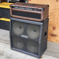 Crate Half Stack Amp Head And Cabinet