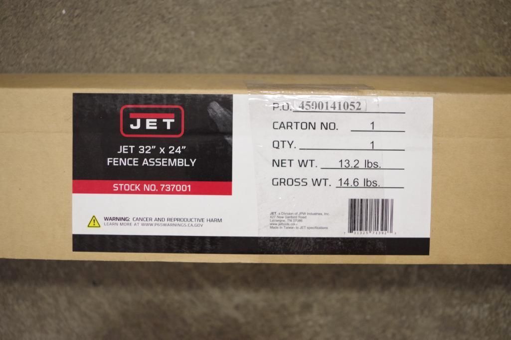 JET 32" x 24" Fence Assembly for Router Tables, M/N 737001