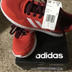 Red Adidas Kids Shoes Size 5 Brand New in the Box