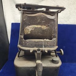 Antique Florence Portable Lamp Stove Kerosene Sad Iron Heater W/ Hair Iron