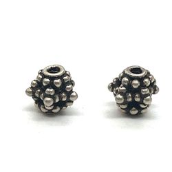 Bead Pair Of Bali Handmade Sterling Beads