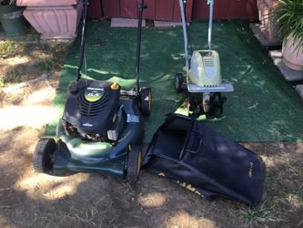 LAWN MOWER + Garden TILLER