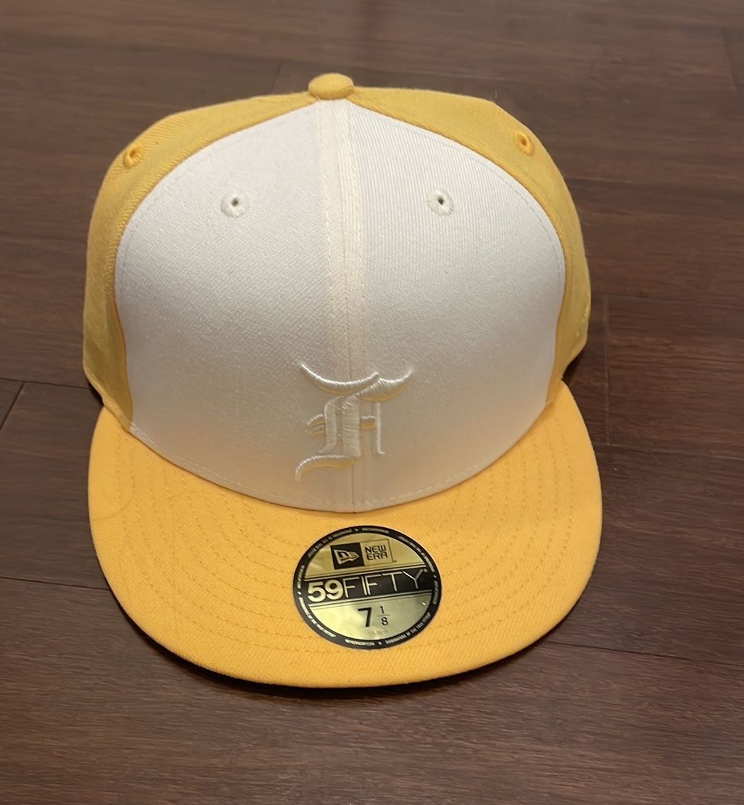 Fear of God New Era White Yellow Baseball Cap 7 1/8