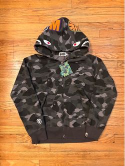 Black BAPE Camo Zip Up Hoodie