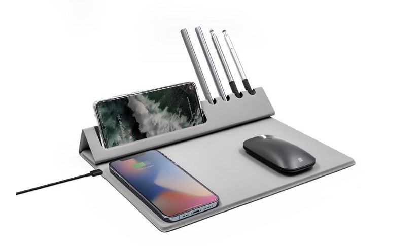 New, Evopad Charge Wireless Charger/Mousepad/Pen Holder/Phone Stand