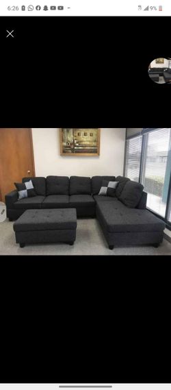 Sectional and ottoman