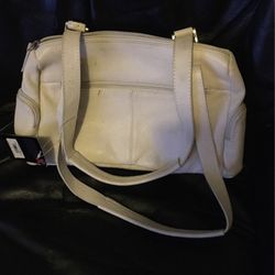 New White Leather Purse