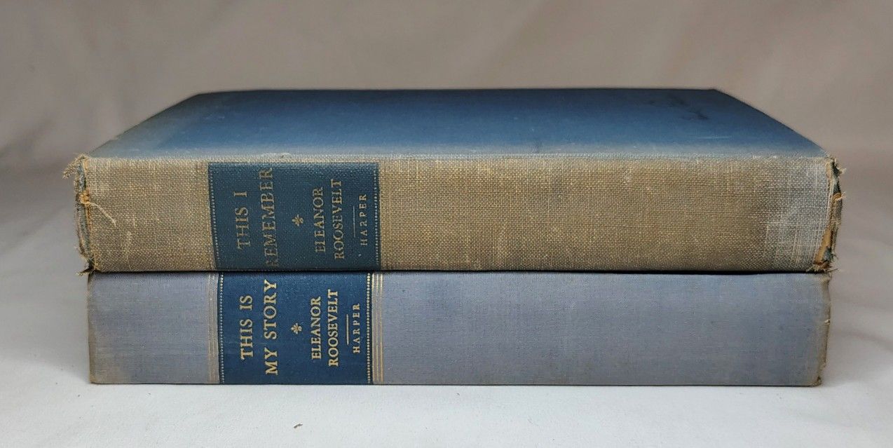 Eleanor Roosevelt Vintage Hardback Book Lot of 2 from 1(contact info removed) NO DUST JACKET