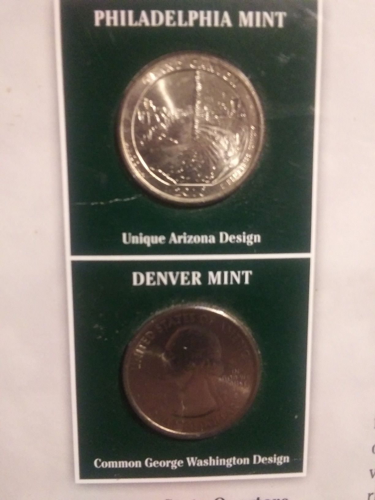 Arizona limited mint quarters.