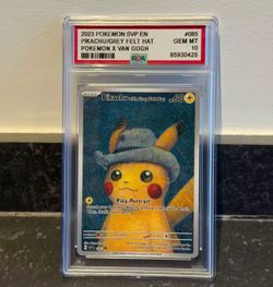 2023 Pokemon Svp En Pokemon X Van Gogh: # 85 Pikachu Grey Felt Hat PSA 10