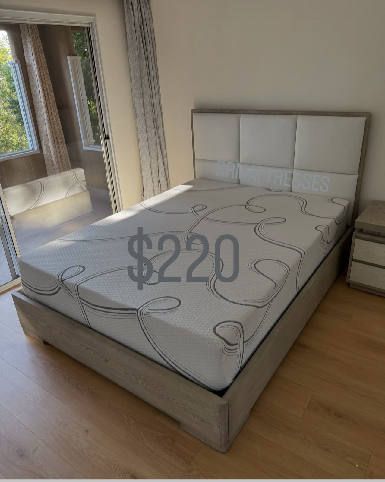 Queen Size Memory Foam Gel Organic Cotton New