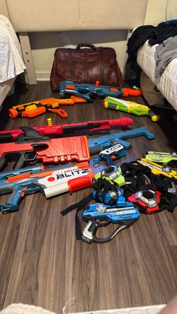 Nerf guns and laser guns