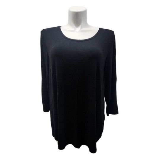 JM Collection Black Tunic Top Size 3X
