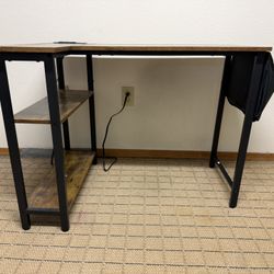 Desk with Power Ouet Shelves
