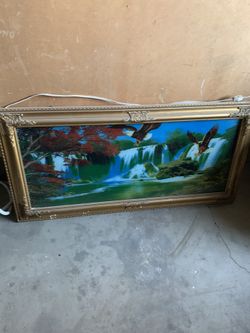 Frame with water sounds / light