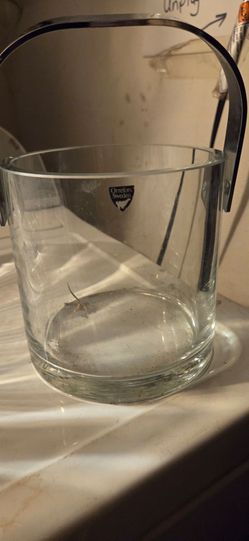 Spiral bowl  and ice cube holder   glass  orrefors sweden