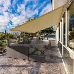 NEW Sun Shade Sail 12' x10' - UV Blocking Outdoor Shades Patio Porch Garden Balcony Canopy (3.6x3 m)