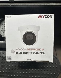 AVYCON AVC-NPE51F28 5MP IR Turret IP Camera with Built-in Microphone, 2.8mm Fixed Lens, White