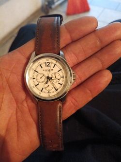 Coach Watch For Men Leather Band