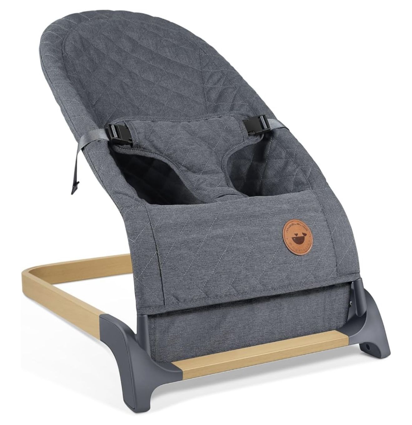 ANGELBLISS Baby Bouncer, Portable Bouncer Seat for Babies, Infants Bouncy Seat with Cotton Fabric