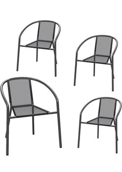 BRAND NEW outdoor Teslin Black Chairs