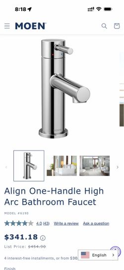 MOEN®  ALIGN® CHROME 1 HANDLE, 1 HOLE STANDARD LAVATORY FAUCET