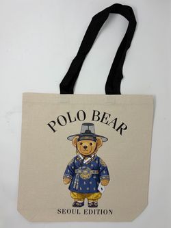 Polo Bear Seoul Edition Canvas Tote Bag
