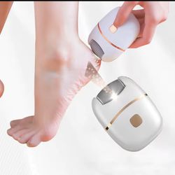 Amoladora de pies eléctrica, amoladora de pies para pulir cuero grueso recargable y 2 cabezales de molienda de diferentes espesor,