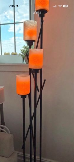 3-Light Floor Lamp with Glass like Shades