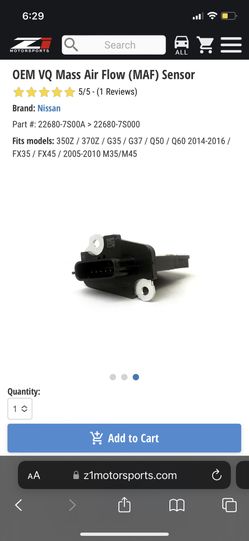 OEM VQ Mass Air Flow (MAF) Sensor