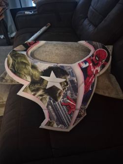 Houston Texans cut out logo the incredible hulk and Spider-Man