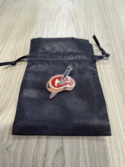 Steak and Knife Enamel Lapel Pin from The Golden Steer Restaurant in Las Vegas