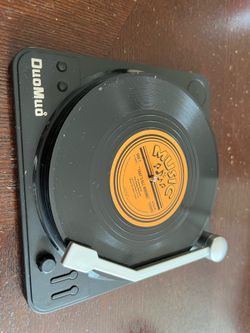 mini vinyl and record player drink coasters