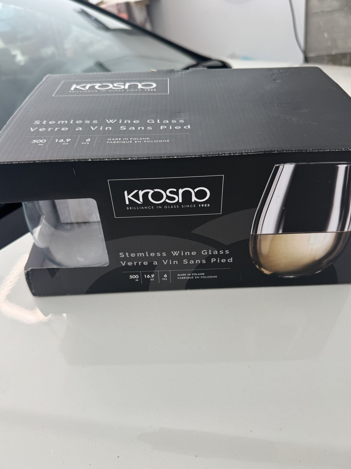 Krosno Stemless Wine 6 glasses, 16.9 oz