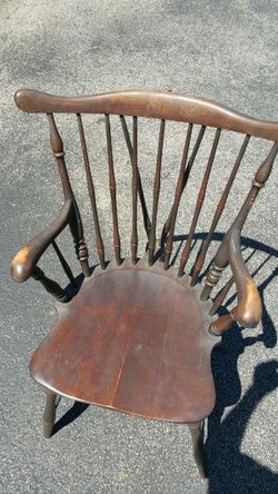 Antique WINDSOR FIDDLE BACK DINING ACCENT ARMCHAIR 19.7.26