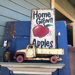 Done out of sheer shelf preservation; Handpainted All Wood Curio Shelf: 